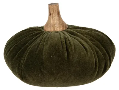 Obrázek produktu pro Clayre & Eef Dekorace Dýně Ø 15x12 cm Zelená Polyester