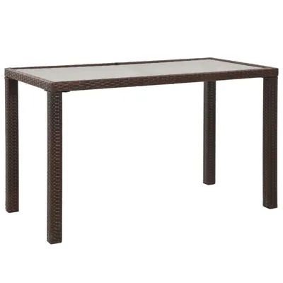 Image de vidaXL Ensemble de salle à manger d'extérieur 6 pièces avec coussins Marron Poly Rattan