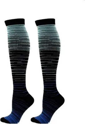 Zdjęcie produktu dla Go Go Gadget – pończochy uciskowe – pończochy sportowe – idealne do uprawiania sportu i podróży samolotem – rozmiar L/XL – niebieskie