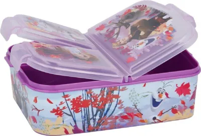Produktbild von Frozen 2 - Die Eiskönigin II Anna und Elsa Kinder Premium Lunchbox Brotdose Frühstücks-Box Vesper-Dose mit 3 Fächern