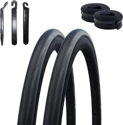 Produktbild von 2 x Schwalbe LUGANO Endurance 28" Rennradreifen Fahrradmantel 700 x 25C (25-622) + 2 x Schwalbe SV15 inkl. 3 Reifenheber