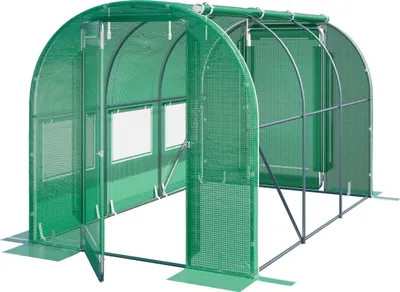 Produktbild von TOOLPORT Premium Foliengewächshaus 2x3m PE Plane 180g/m² grün transparent