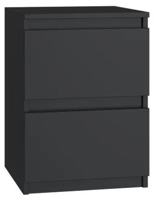 Obrázek produktu pro Topeshop M2 CZERŃ, Noční stolek, Černá, 2 zásuvka/zásuvek, Dřevotřískové desky, 300 mm, 300 mm