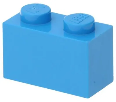 Produktbild von 20x LEGO Stein 1 x 2 (3004) - Azurblau