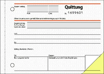 Image de SIGEL SD120 Reçu pour petit entrepreneur sans attestation de TVA - A6, MP, SD, 2 x 30 feuilles