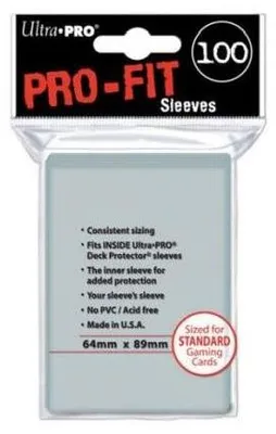 Produktbild von Ultra-Pro: 100 Standard-Schutzhüllen Pro-Fit (64 x 89 mm) (82712) (Italienische Ausgabe) – Kartenhüllen – Ultra-Pro