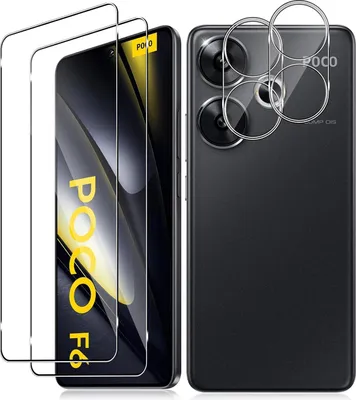 Produktbild von 2X Schutzglas ( Display + Kamera ) für Xiaomi POCO F6 Panzerfolie Full 9H