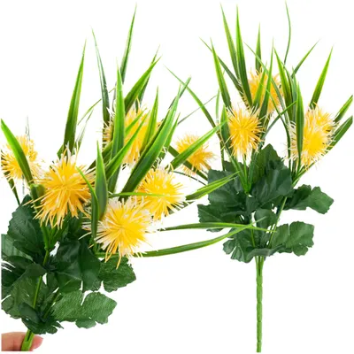 Produktbild von Zierzweig Gräser Blätter Distel Blumen Gelb