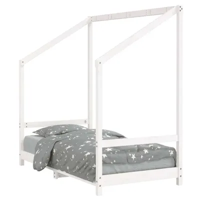 Obrázok produktu pre vidaXL Detská postieľka biela 80x160 cm Masívne borovicové drevo