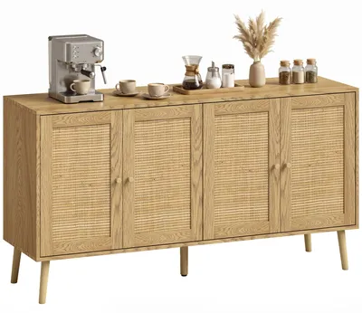Produktbild von HOMCOM Sideboard Küchenschrank mit 4 Soft-Close-Türen und Schublade 140x40x75 cm