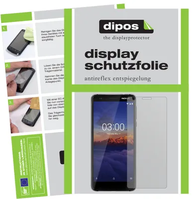 Produktbild von 6x Schutzfolie für Nokia 3.1 matt Displayschutzfolie Folie Display Schutz dipos