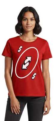 Produktbild von Spreadshirt UNO Karten Kostüm Richtungswechsel-Karte Karneval Frauen Premium T-Shirt, XXL, Rot