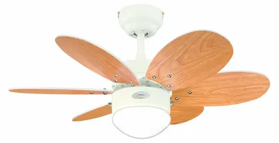 Image de Ventilateur de plafond Westinghouse Turbo II Multicolore 76 cm avec éclairage et chainettes