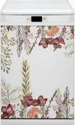 Produktbild von Magnet Folie für Geschirrspüler Magnete  Geschirrspüle Magnet für Spülmaschine 45x80 cm Nachbildung - Blumenfeld