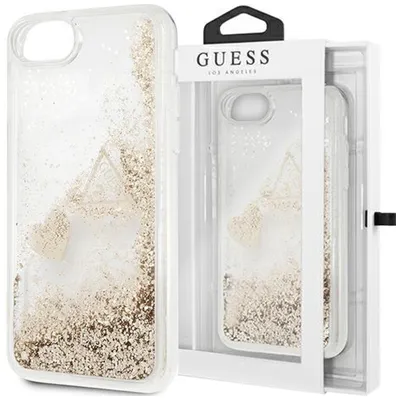 Produktbild von Guess GUOHCI8GLHFLGO iPhone 7/8/SE 2020 /SE 2022 Gold/Gold Hartschalenetui mit Glitzeranhängern