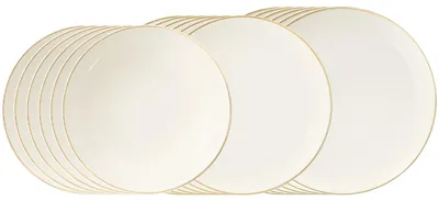 Produktbild von Seltmann Weiden Savona Teller-Set 18-teilig Goldlinie