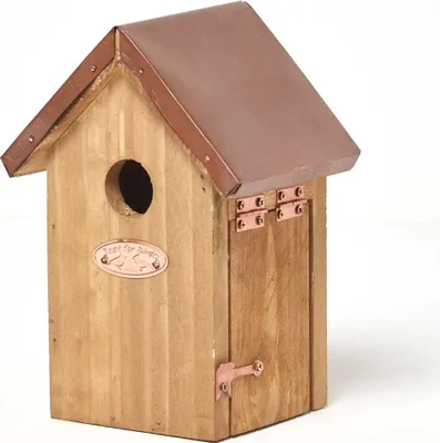 Produktbild von HOMESCAPES Echtholz-Vogelhaus mit Kupferdach