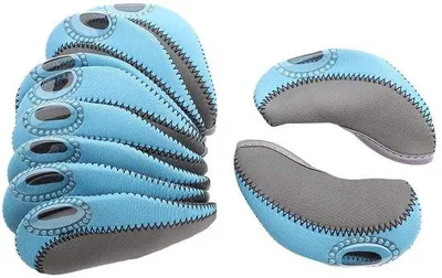 Produktbild von Golfklubs-Hüllen aus Elastischem Neopren - 10 Stück - Doppelfarbig - Ideal für Golfer - Schutz für Golfclubs