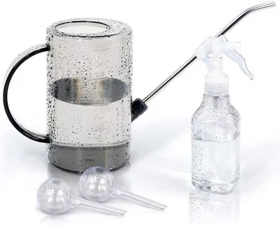 Obrázek produktu pro Konev do interiéru s dlouhým výtokem, 1 l, šedá, pro pokojové rostliny