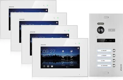 Produktbild von Balter EVO SILVER Video-Türsprechanlage 7" Monitor Touchscreen 2-Draht BUS Komplettsystem für 4 Teilnehmer