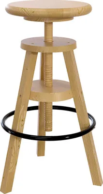 Immagine prodotto di Sgabello da bar in legno con vite - Miele