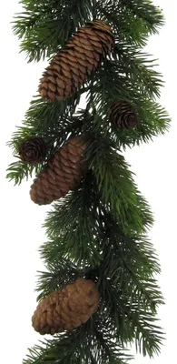 Produktbild von Künstliche FICHTENGIRLANDE ca 180cm. Mit ZAPFEN. Tannengirlande.