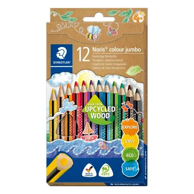 Zdjęcie produktu dla STAEDTLER trójkątny ołówek Noris kolorowy jumbo opakowanie 12 szt