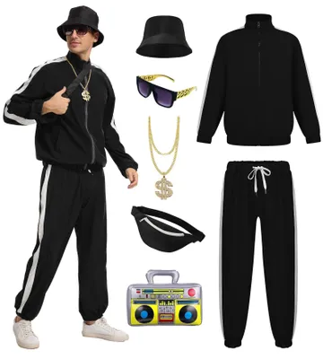 Immagine prodotto di Solidchoice - Abbigliamento anni '80 da uomo con accessori per costume hip hop