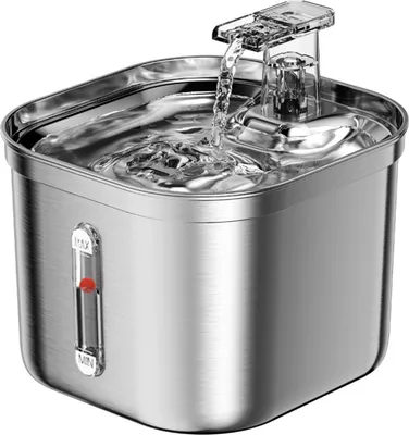 Produktbild von Trinkbrunnen für Katzen und Hunde – 2,2 l – Edelstahl SUS 304 – Leise Pumpe – Spülmaschinenfest