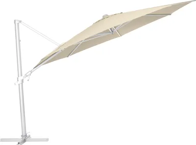 Produktbild von KETTLER  Easy Flex Ampelschirm Ø 350 cm, UPF 50+, inkl. Abdeckhaube+ Schirmständer, silber/ natur, Aluminium/Polyester mit PolyurethanBeschichtung