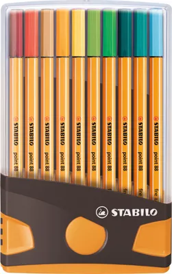 Produktbild von Fineliner - STABILO point 88 ColorParade - 20er Tischset in anthrazit/orange - mit 20 verschiedenen Farben