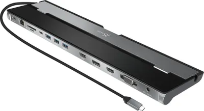 Obrázek produktu pro j5create JCD543-N USB-C dreifach Display Docking Station - Kabelgebunden - USB 3.2 Gen 1 (3.1 Gen 1) Type-C - 100 W - 10,100,1000 Mbit/s - IEEE 802.3 - IEEE 802.3ab - IEEE 802.3az - IEEE 802.3u - IEEE 802.3x - Schwarz - Silber