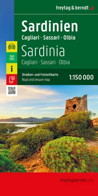 Image de Sardaigne, carte routière et de loisirs 1:150.000, freytag & berndt