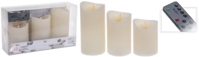 Image de Set de trois bougies LED avec télécommande