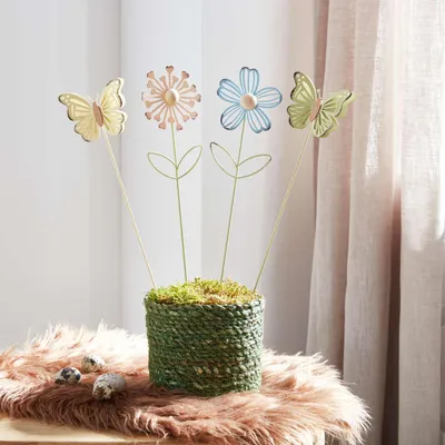 Produktbild von Stecker "Blume & Schmetterling", 4er Set