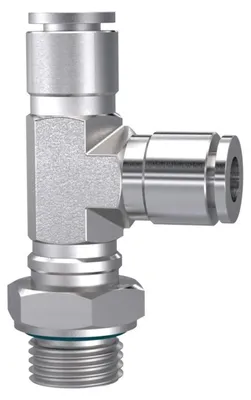Produktbild von Riegler T-Steckverschraubung, L-Form, drehbar, G 1/2 a., Schlauch-Ø 12, ES