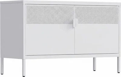 Obrázok produktu pre Skriňa s dvojitými dvierkami CB10-H-W-V2, 100 x 40 x 64 cm, biela