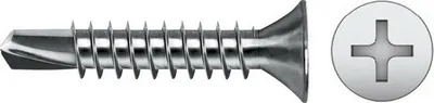 Immagine prodotto di Vite autofilettante CELO 5,5 x 32 mm 250 pezzi Testa svasata zincata