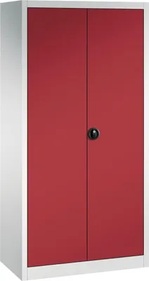 Produktbild von Flügeltürenschrank 4 Böden, 70kg Traglast H1950xB930xT500mm RAL 7035/3003, 4317784969789