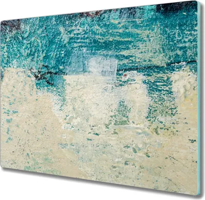 Produktbild von Coloray Hackbrett Herdabdeckplatte 60x52 cm Küchenbrett Kochplattenabdeckung Schneidebrett - Strand Meer