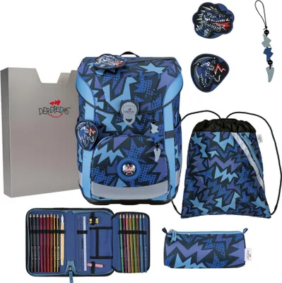 Produktbild von DerDieDas Schulranzen ErgoFlex Easy Set 6-teilig Dark Dragon blau