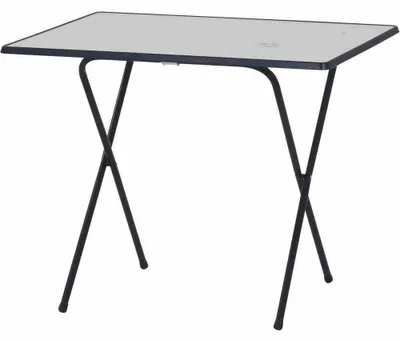 Image de MFG Table de camping/table à ciseaux 60 x 80 cm, blanc/bleu