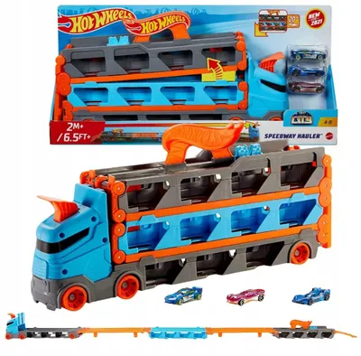 Produktbild von Mattel Hot Wheels City Transporter Spielset 2-in-1 Rennstrecke