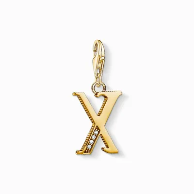 Produktbild von Thomas Sabo 1630-414-39 Charm-Anhänger Buchstabe X vergoldet