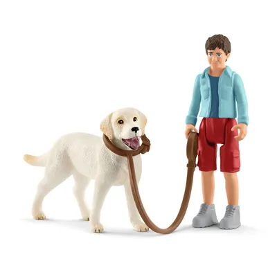 Produktbild von Schleich Spaziergang mit Labrador Retriever, 42478