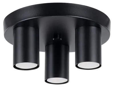 Zdjęcie produktu dla Reflektor spot LAGOS czarny 3xGU10x10W metal wym:12x25x25cm IP20 Sollux Lighting