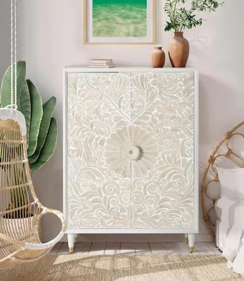 Zdjęcie produktu dla Szafa z balijskiego drewna mangowego, 140 cm x 100 cm x 40 cm, Giner y Colomer