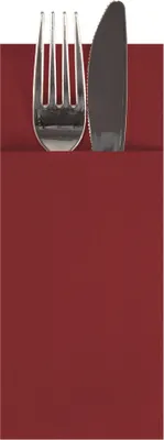 Produktbild von PAPSTAR Servietten-Tasche 1/8-Falz bordeaux 100 Stück (ohne Besteck)