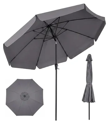 Zdjęcie produktu dla Parasol ogrodowy KOMFOTTEU 3M, do użytku zewnętrznego, zapewniający ochronę przed słońcem, parasol tarasowy, kąt nachylenia 30°, regulowana wysokość 2,5 m, z mechanizmem korbowym i kierownicą, 8 żeber, idealny na pikniki, do ogrodu, do kawiarni