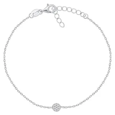 Produktbild von Suitable silver bracelet with zircons BR38W